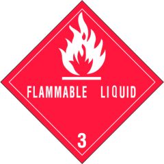 Flammable Liquids - Class 3 Hazardous D.O.T. Labels