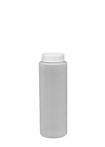 Wide Mouth Plastic Cylinder Bottle - 8 Ounce