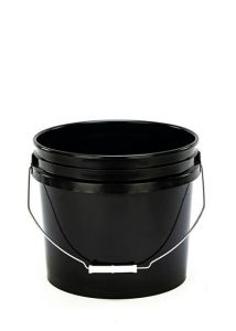 1 gallon black bucket