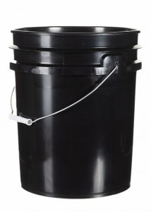Black 5 gallon pail