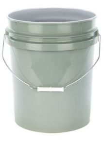 APPROVED VENDOR Pail: 2.5 gal, Open Head, Plastic, 10 in, 11 in Overall Ht,  Round, White