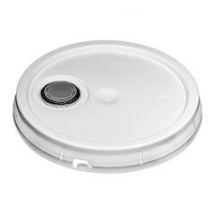 Plastic Pail Lid with Rieke® FLEXSPOUT® and Tear Tab - White