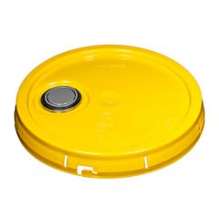 Rieke® FLEXSPOUT® Plastic Pail Lid with Tear Tab - Yellow