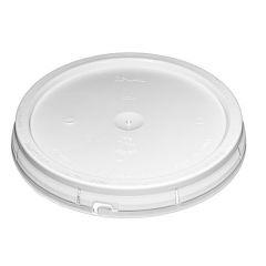 Plain UN Rated Plastic Pail Lid with Tear Tab - White
