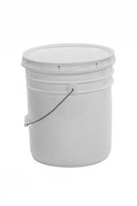White 5 gallon open head pail