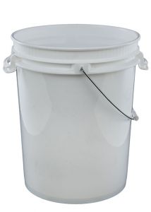 Plastic pail with carry handles