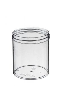 Food Jars, 16 oz Clear PET Plastic Jars (Bulk), Caps NOT Included