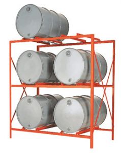 Permanent Storage Rack 6 Drums Horizontal Storage