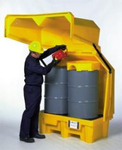 Secure Secondary Containment Inside or Outside With Drain 2 Drum