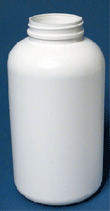 HDPE White Wide Mouth Bottle - 400cc