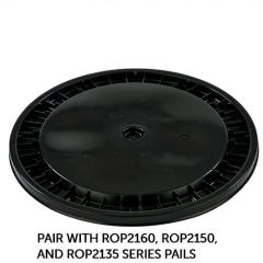 black pail lid