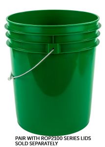 Green 5 gallon bucket