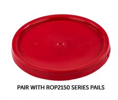 RightPail ™ 5 Gallon Tear Tab Plastic Pail Lid – Red