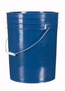 Navy blue poly 5 gallon pail