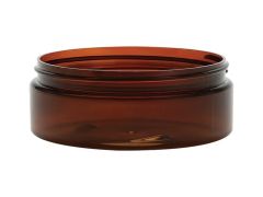 4 oz Amber Straight Sided Single Wall PET Jar with 89-400 Neck