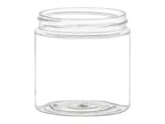 4 OZ Clear Straight Sided Single Wall PET Jar With 89-400 Neck
