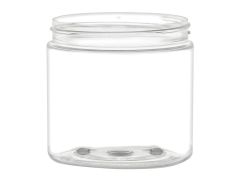 8 oz Clear Straight Sided Single Wall PET Jar with 70-400 Neck 