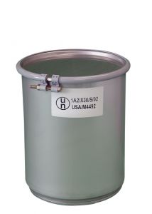 4 Gallon UN Rated Open Head Stainless Steel Drum