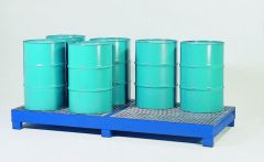 All Steel Spill Containment Pallet Holds 8 Drums