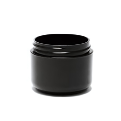 2 oz Black Round Base Double Wall Jar With 58-400 Neck