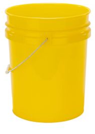 Yellow 5 Gallon 90 mil Bucket with Gamma Seal Lid Yellow 
