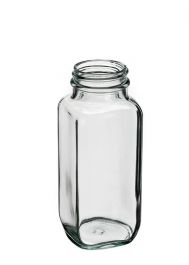 French Countryside 16 oz Glass Square Bottle - 10 count box