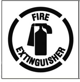 PolyTough™ Stencils - FIRE EXTINGUISHER with symbol