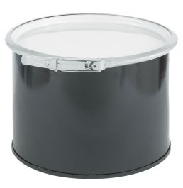 5 Gallon UN Rated Steel Drum with Plain White Cover and Quick Lever