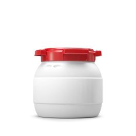 3.6 Liter/1 Gallon Drums with Lids, Wide Neck – White/Red, UN Rated