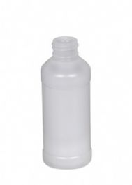 4 oz Plastic Modern Round Bottle - Natural