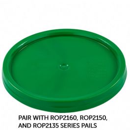 RightPail ™ 5 Gallon Tear Tab Plastic Pail Lid – Green