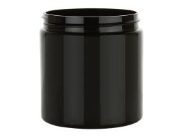 8 oz black PP jar