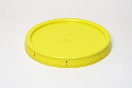 Plain Plastic Pail Lid with Tear Tab - Yellow