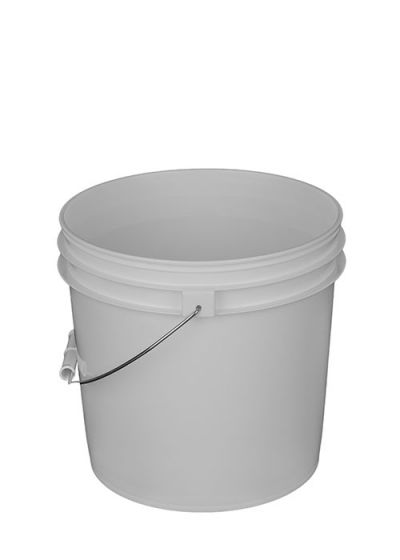 2 Gallon Plastic Bucket, Open Head - White