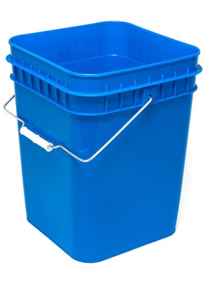 Blue Lid for Square 4 Gallon Plastic Bucket, no Gasket,18 Pack<br><font  color=#FF0000>