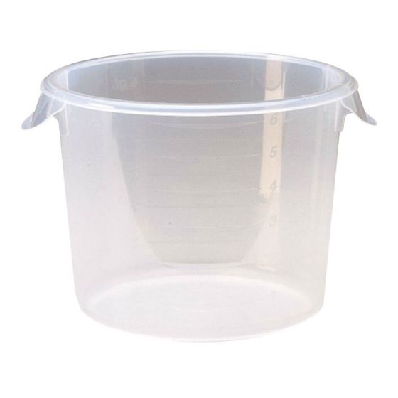 Semi-Clear Poly 6 Quart Rubbermaid Round Food Containers