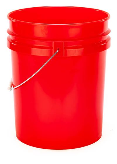 N2150R-CD 5 Gallon Open Head Plastic Bucket - Red - Basco USA