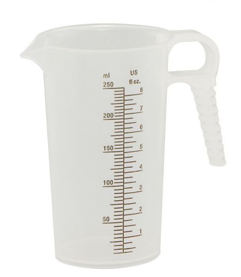 Polypropylene Measuring Jug with Handle and Spout, Short Form