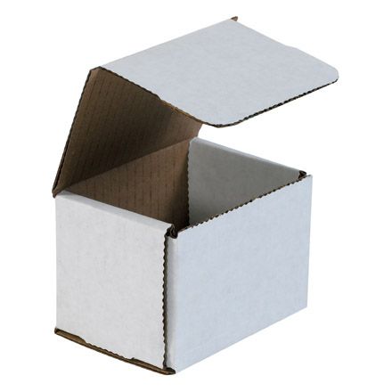 5-200 4x4x2 WHITE CORRUGATED MAILERS SHIPPING PACKING FOLDING BOX BOXES MAILING 
