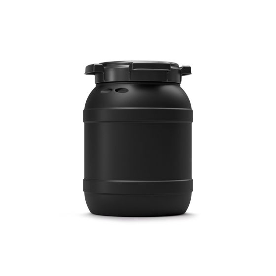 Open Top Waste Basket Black 1.6 Gallon (6 Liter) Stainless Steel