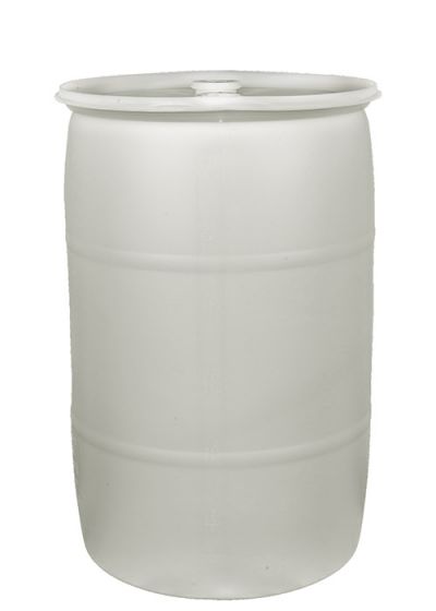 1 Gallon White UN Rated HDPE Wide Mouth Drum with Red Lid - Stackable