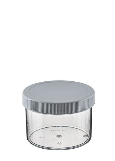 PSW8C-89 8 oz Wide Mouth Polystyrene Jar with Lid - Basco USA