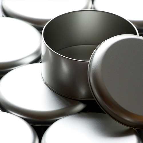 Small round tins for storage