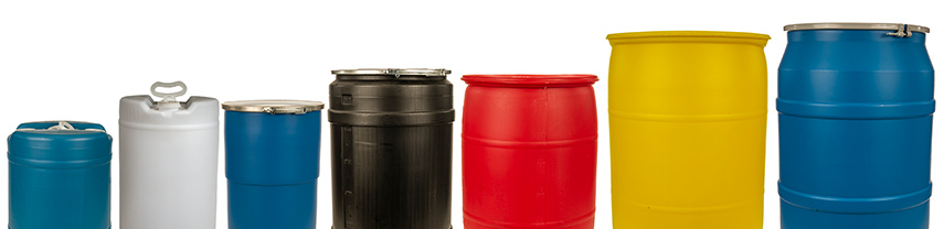 Poly drums are available in a variety of colors, sizes, and styles